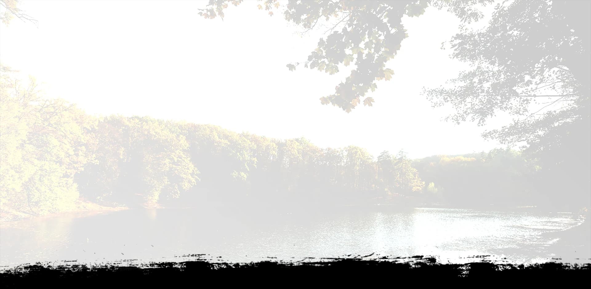 Faded background image of a lake and woods